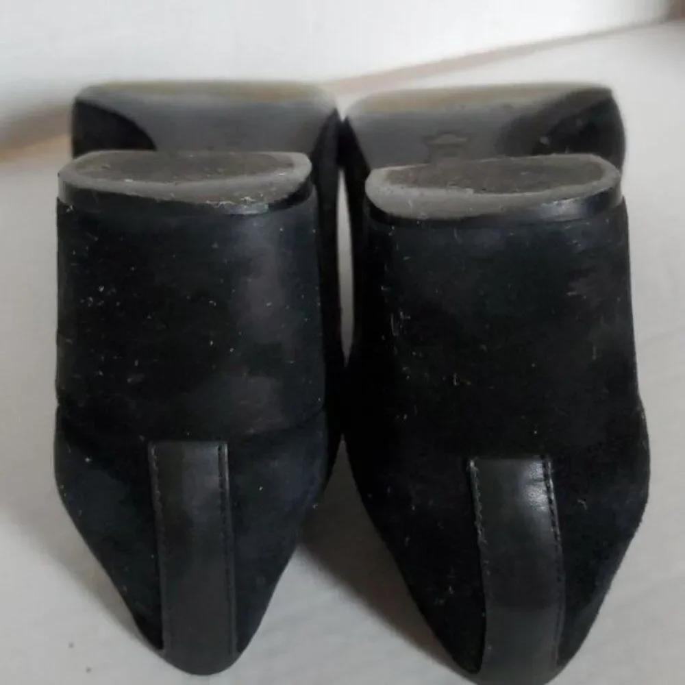 Tory Burch Pumps Heels Black Shoes Julian Suede Leather Women's Woman's Size 9½